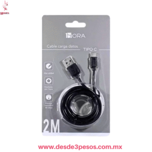 Cable  de 2 Metros USB a Tipo C | Carga Rápida y Datos CAB185 Marca 1Hora
