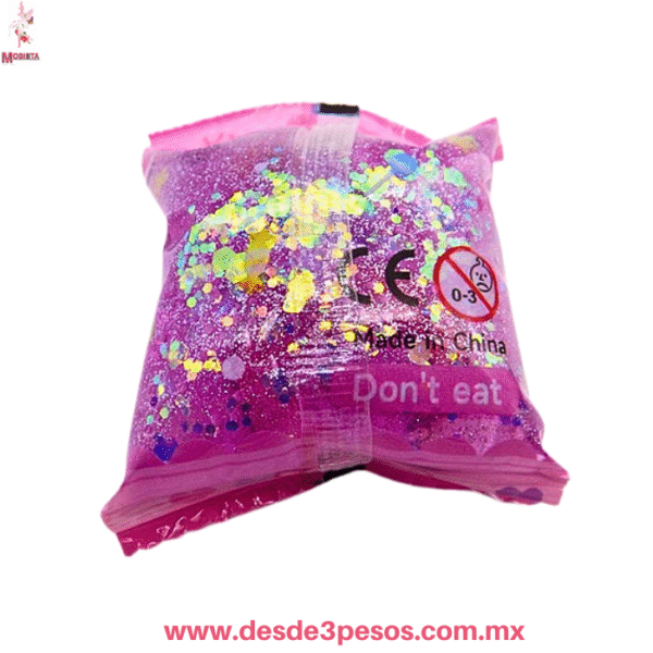 Caja con 72 Slime Kawaii Crystal NIÑA FRESITA Paquetes individuales con Glitter 6 x 4.5 cm - Imagen 3