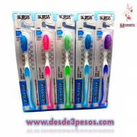 Cepillo Dental para Adulto en colores Pastel18.5 cm