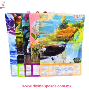 Calendario 2026 EFECTOS 3D en Varios Modelos 22.5 x 33cm.