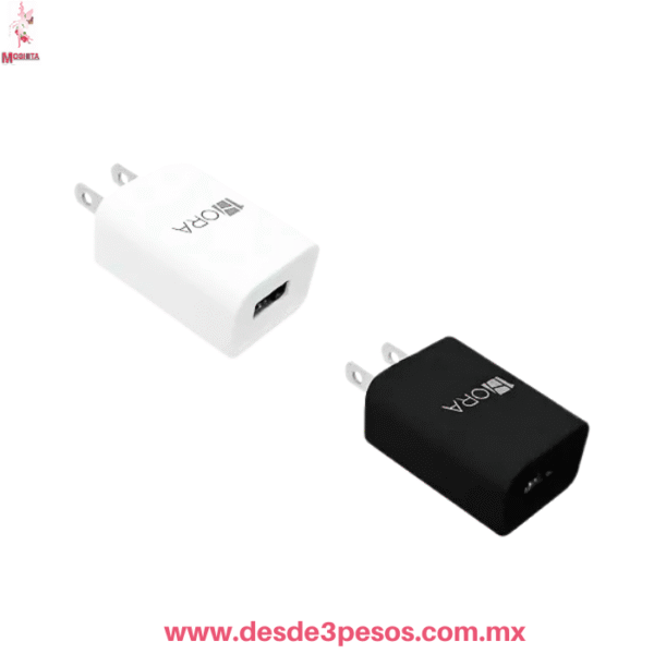Cargador de Pared USB ORA, Compacto y Potente, 3x3 cm 🔌CAR107 - Imagen 2