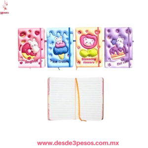 Cuaderno A5 Cute Kawaii Pastel – Libreta de Apuntes A rayas 21x14.5cm.  YONG-69-7