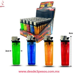 Encendedores Explosive 💣 Pack de 50 Pzas. Coloridos y Confiables – 8x2x1.5 cm