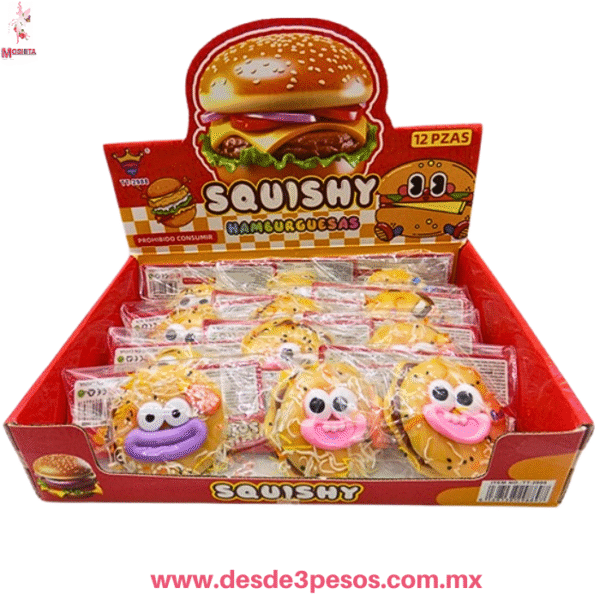 Hamburgesa Squishy "F.G. TOYS" Anti estrés 7cm 🍔✨TT-2988