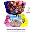 Paq. C/12 Bolsa de peyon y plastico decorada modelos 22 X 28