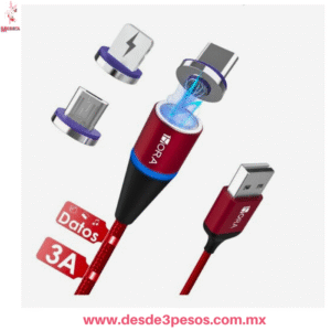Cable Magnético Tipo V8/C/IP 1 mt Largo , Marca 1 Hora CAB253