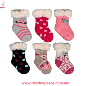 Calcetines Antideslizantes Térmicos de Bebé - Talla 0-12 Meses varios diseños