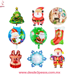 Globos Navideños de Helio Metálicos, 30-58cm, APROX. Varios modelos