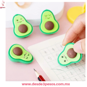 Goma en forma de Aguacate color como en foto 4 x 3 cm