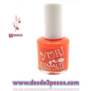 Esmalte para Uñas MOSHITA Color NARANJA PASTEL con  15 ml.