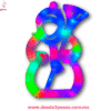 Figura Navideña para puerta o ventana con luz multicolor se conecta a la luz 40 x 26cm. - Foto 1