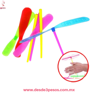 Bolsa con 100 piezas de Hélice de Libelula de plástico 18 cm. De largo en colores Neón