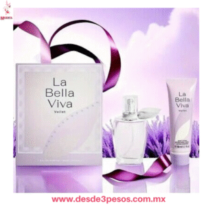 Set de Perfume y Crema  V.V Love La Bella Viva Violet 50 Y 30 ML.