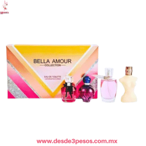 Kit de 4  Perfume para Dama 30 ml c/u BELLA AMOUR Aroma Frutal