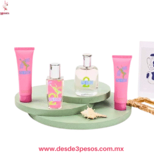 Kit de 4 piezas  2 Lociones y 2 cremas 50 y 45 ml Aromas dulces  PINKSUMMER