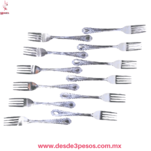 Paquete con 12 Tenedor Metalico