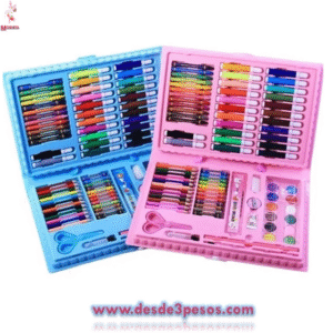 Maletin Artistico con 160 pza. Presentación Nino y Nina 34 x 27cm.