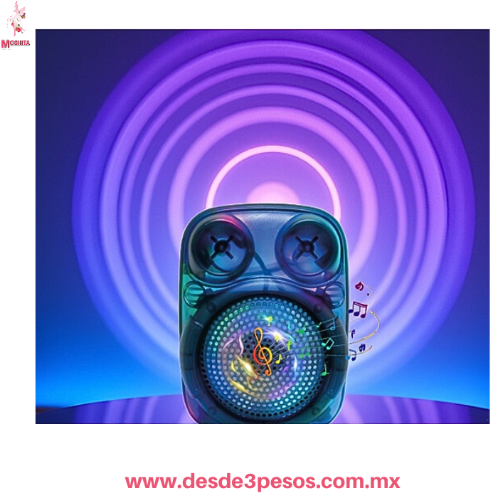 Bocina Radio FM / USB Luz Led 3" Link bits modelo RFR366 14 X 10 cm - Imagen 2