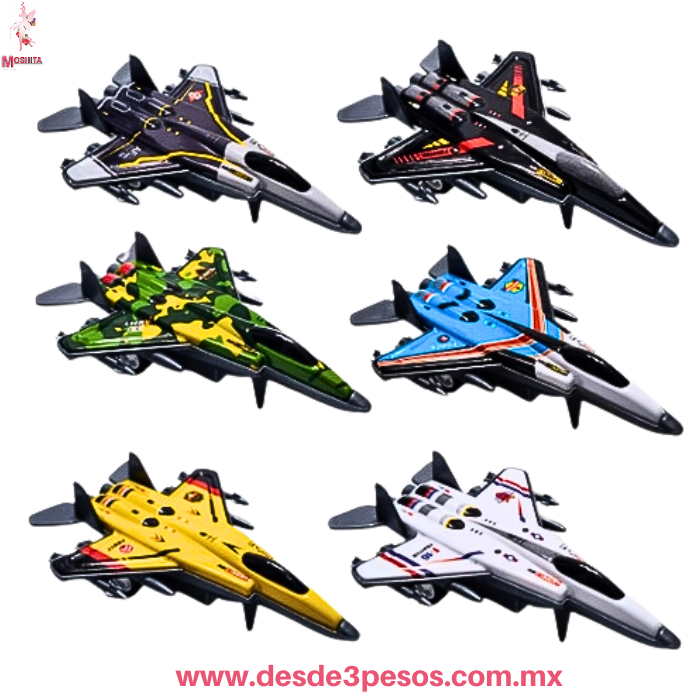 Bolsa con 6 Aviones de Combate de Traccion 9 x 6.5 cm. X-480-43 - Imagen 2