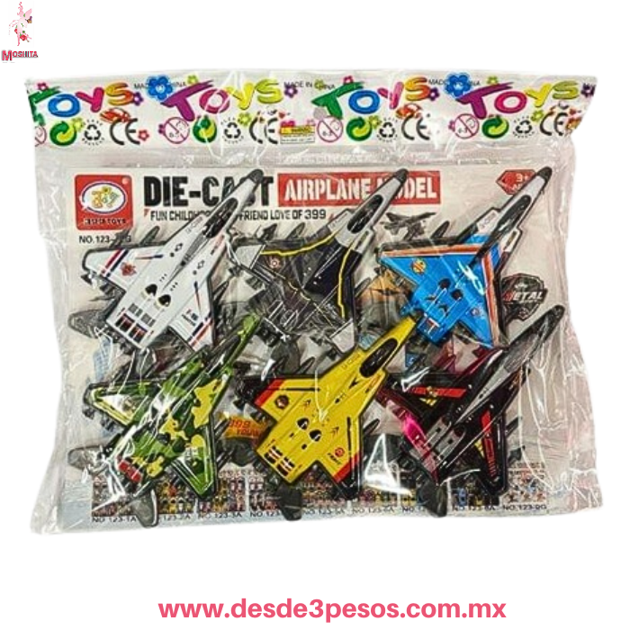 Bolsa con 6 Aviones de Combate de Traccion 9 x 6.5 cm. X-480-43 - Imagen 3