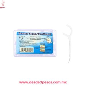 Estuche con  30 Piezas de  Hilo Dental con soporte , Flosers 8.5 x 6 cm.