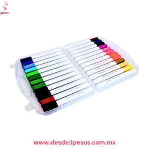 Juego de 24 Marcadores Acrilicos  Punta Fina 20 X 16 cm. De ancho