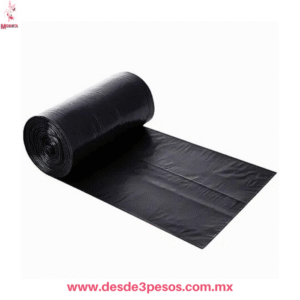Rollo con 15 Bolsas De Basura  en color negro  60 X 80 cm