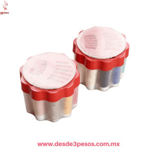 Bote de costura, con 12 Carretes 5.5cm. Dedal, Cinta Metrica 10 agujas