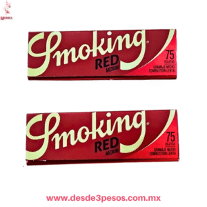 Papel para Liar Ultrafino  natural Smoking RED MEDIUM  sobre con 50 hojas 8 x 4.5cm.