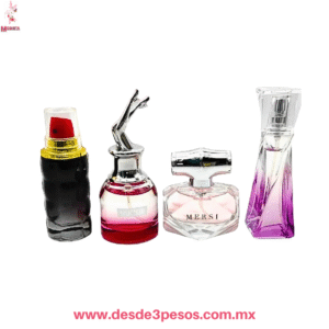 Set de 4 Perfume para Dama diferentes Aromas Citricos 20 y 25ml.