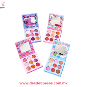 Paleta de Sombras 9 tonos diferentes matte y brillosos incluye espejo 11 x 11.5 cm.
