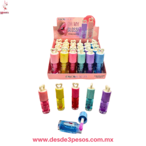 Brillo Labial FAVOR BEAUTY en varios sabores presentacion en caja con 24 pza precio por pieza