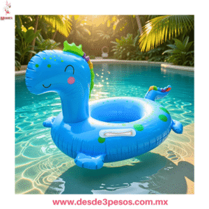 Dinosaurio Azul  Salva vidas  Flotador Inflable 68 x 51cm. Aprox.
