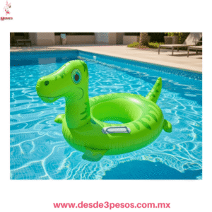 Dinosaurio Verde  Salva Vidas  Flotador Inflable 68 x 51cm. Aprox.