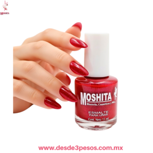 Esmalte para Uñas MOSHITA color Coral Neon Brillante  15ml
