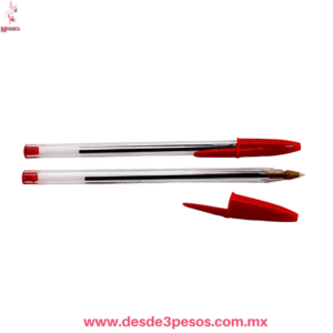Pluma BIC PUNTO MEDIANO en color ROJO