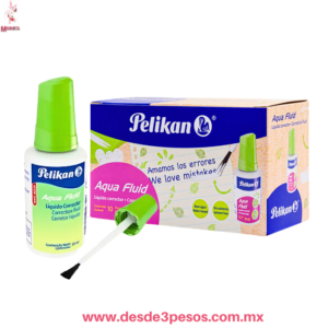 Corrector Liquido Base de Agua marca Pelikan 20 ml.
