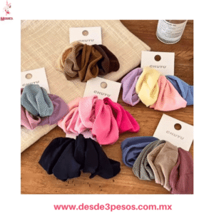 Set de  2 Ligas Dona Elastica para peinado en colores 6.5 cm. Sin estirar 251-12