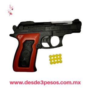 Pistola De Juguete Lanza Balines Plastico Negro 13 x 10 cm. YO-325