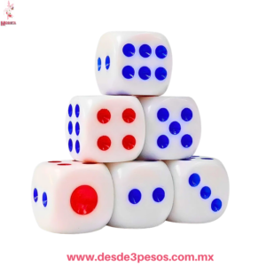 Dado de Plastico de 1cm En Color Blanco
