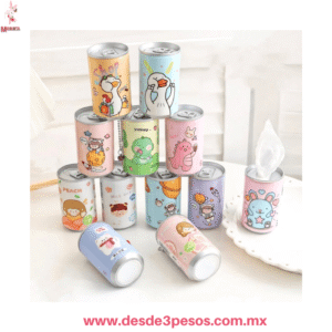 Lata Decorada con Toallitas Desmaquillantes 30pza. 8 x 5 cm.