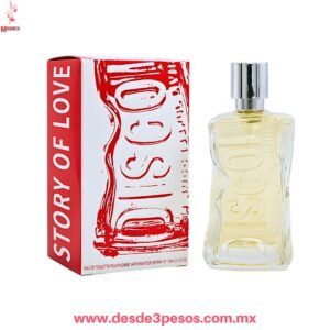Perfume Story off Love Disco para hombre. 100ml. Roja