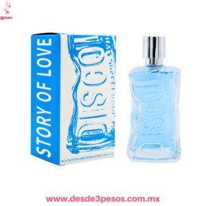 Perfume Story off Love Disco para hombre. 100ml. Azul L-487C