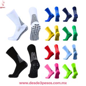 Calceta Antideslizantes Fútbol Y Manga Media en colores 16 cm. De largo ZUDA01