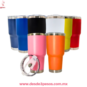 Termo de Acero Inoxidable 900ml – Térmico y Ergonómico medidas 20 X 10 cm En Colores, mantiene la temperatura hasta 7 hrs