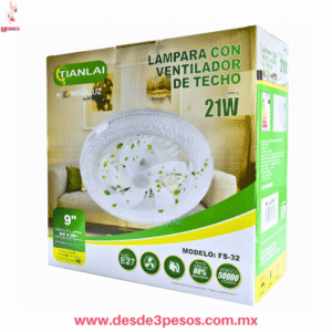 Foco Ventilador De Facil Conexión TIANLAI Iluminacion Led 21 W  24 cm. De diametro FS-32