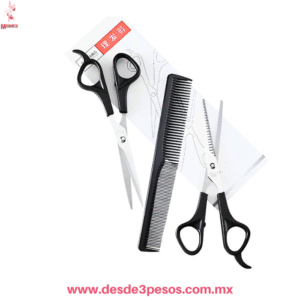 Juego De Tijeras Para Cortar El Cabello Con Peine 17 cm. De largo  XLE-49