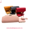 Bolsa Vinil con Metal dorado  en Orilla incluye Monedero 1 divicion ambos 21 x 16 y 10 x 16 cm varios tonos LD0661 - Foto 1