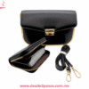 Bolsa Vinil con Metal dorado  en Orilla incluye Monedero 1 divicion ambos 21 x 16 y 10 x 16 cm varios tonos LD0661 - Foto 3