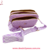 Bolsa Vinil con Correa Ancha y Tres Diviciones con cierre en varios Tonos lisos  22 c 14 cm 11878-53 - Foto 2
